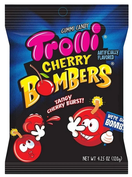 TROLLI CHER BOMBERS 4.25Z 12CT - PEG BAG