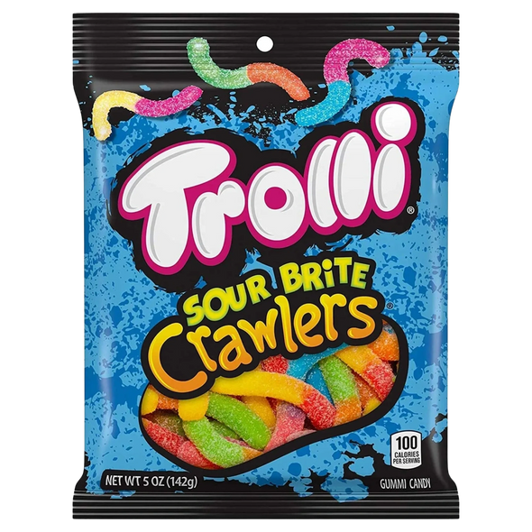 TROLLI SOUR BRT CRAWLR 5Z 12CT - PEG BAG