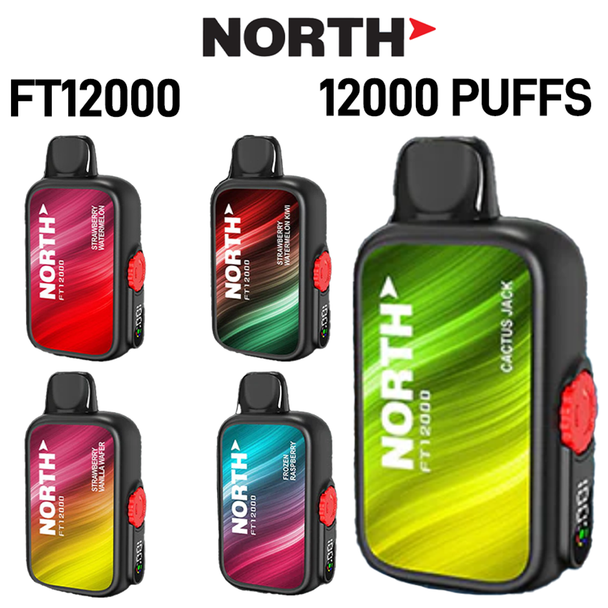 NORTH FT12000 DISPOSABLE VAPE - 12000 PUFFS - DISPLAY OF 10CT