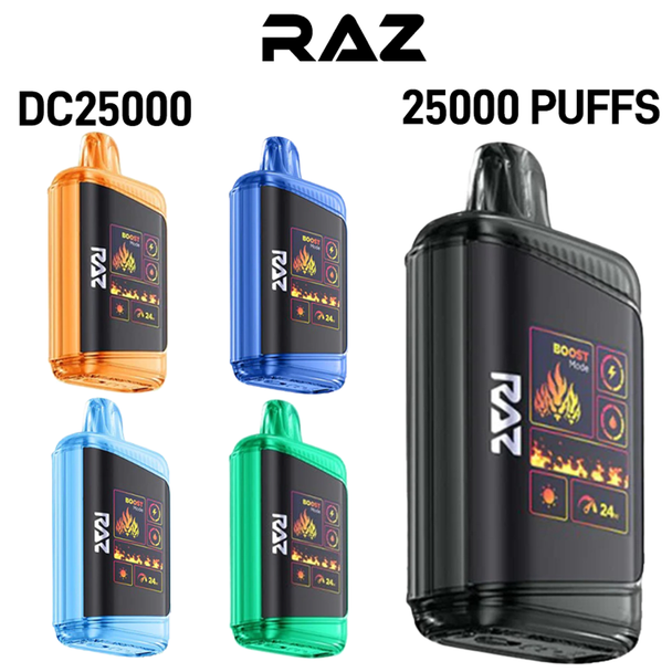 RAZ DC25000 5% NIC 25,000 DISPOSABLE VAPE - 5CT DISPLAY