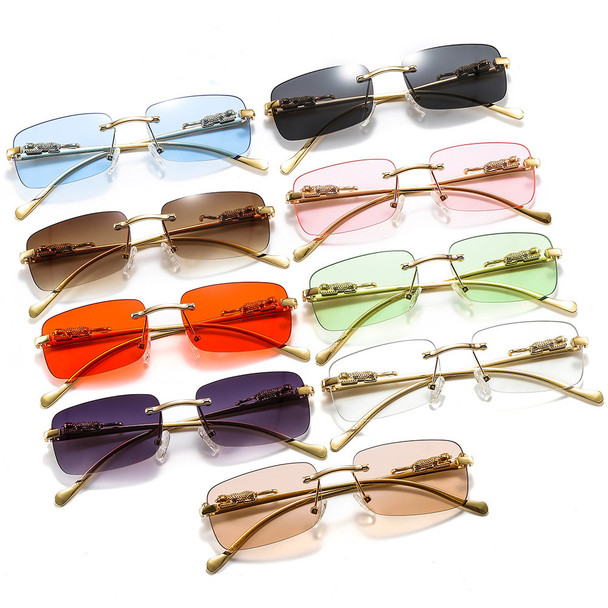 Hot Selling  rimless designer promotion Popular nen Fashion Metal women Sunglass