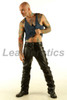 Mens leather jeans 