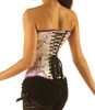 Silk Lilac Corset White - Back