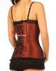 Satin Maroon Corset Cincher - Back View
