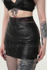 Leather spanking skirt - front view
