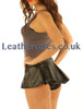 Black Pleated Mini Skirt - Left Side View