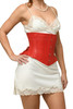 Red Underbust Leather Corset - side