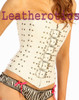 Leather White Studded Corset