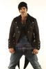 Men's Black Tailcoat Vintage top Gothic Steampunk Jacket   