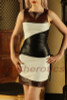 Fitted Ladies Leather Dress Custom Made to Measure front detailed
