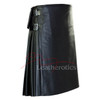 Stunning Full Grain Leather Kilt Pleated Scottish - side