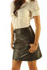 Leather pencil mini skirt - Side View