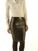 Black Leather Pencil Skirt
