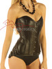 Black Leather Corset for Women - front