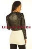 leather cropped jacket - back
