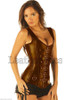 Brown Leather Corset with Shoulder Straps
