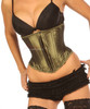 Metallic Green Satin Corset
