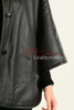 Ladies Fine Leather Cape With Fur Lining details