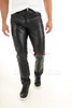 Mens genuine leather Jeans Trousers 3