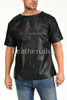 black leather t shirt

