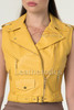 Yellow leather waistcoat