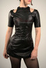 Black leather minidress 2