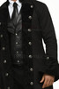 Victorian Coat Black Cotton - front details