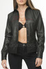 Women's leather shirt - front open