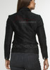 Black Suede Finished Fabric Blazer - back