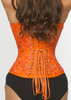 Orange Corset Overbust With Modesty Panel -back