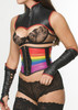 Rainbow leather corset
