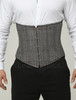 Corset for guys Grey wool Underbust - front