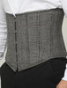 Male Corset Grey wool Underbust - side details