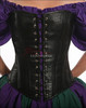 Back and Front Laced Womens Leather Corset