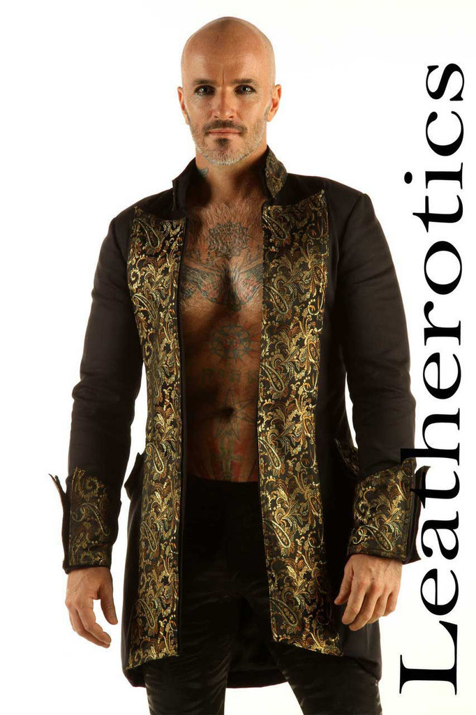 Men’s Military Style Coat Gothic Steampunk Vintage Top SPVL