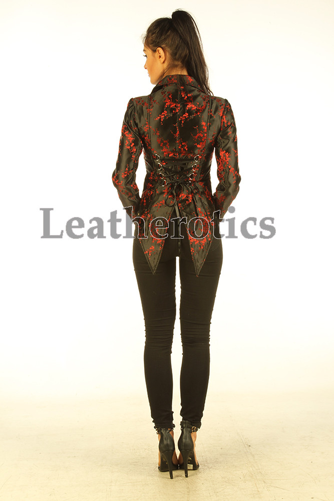 steampunk jacket red