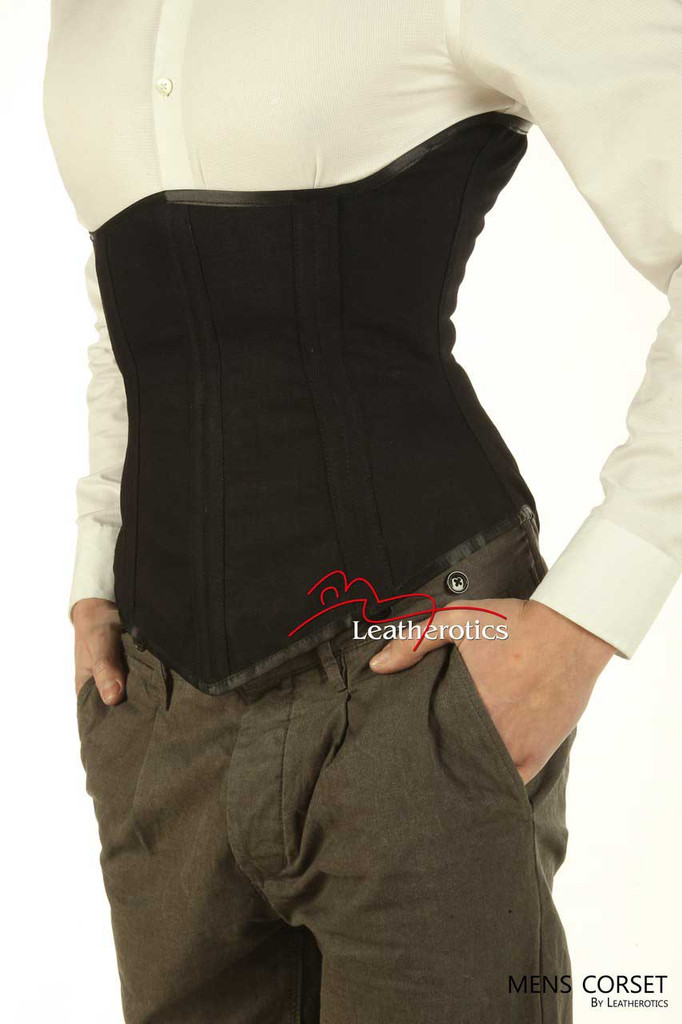 Underbust Mens Corset Tight Lacing Steel Boned Back and Posture support 1224
