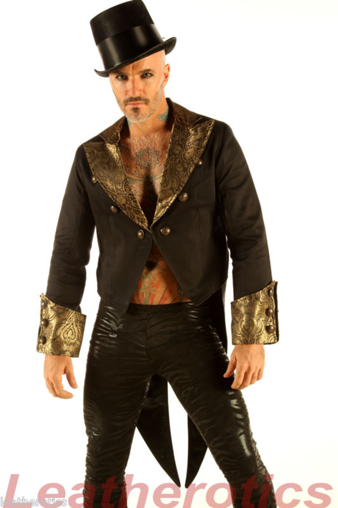 Men's brown elegant steampunk costume