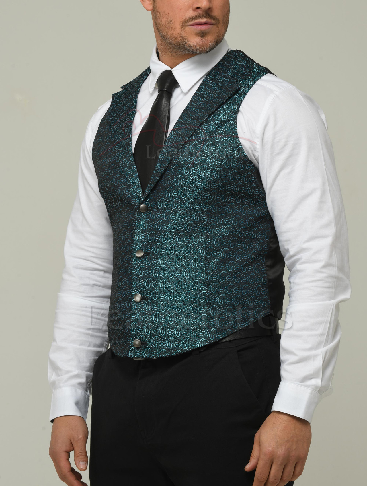 Mens sales teal waistcoat