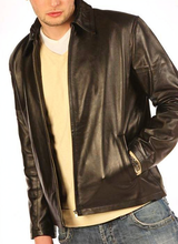 black leather jacket men