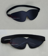 black leather eye pad