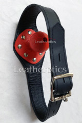 Leather bal gag in red colour 1