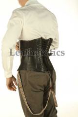 Men's Leather Corset Underbust - Back View