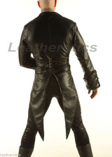 Leather Tailcoat Gothic Steampunk Morning Dress Suit Coat Bray Wyatt