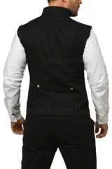 Vtg Waistcoat Black - back