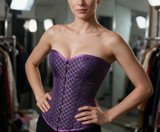 Purple silk corset