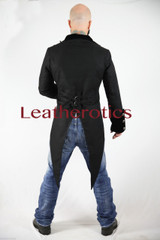 Velvet Vintage Victorian Tail Coat  from the back