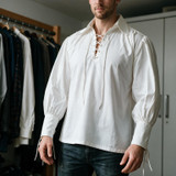Jacobite French Gillie Cream Shirt front