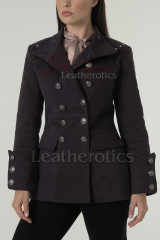 Womens Steampunk Military Jacket Top MSP 2