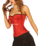 red brocade corset